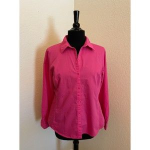 Worthington Pink Long Sleeve Button Up-Sz 10